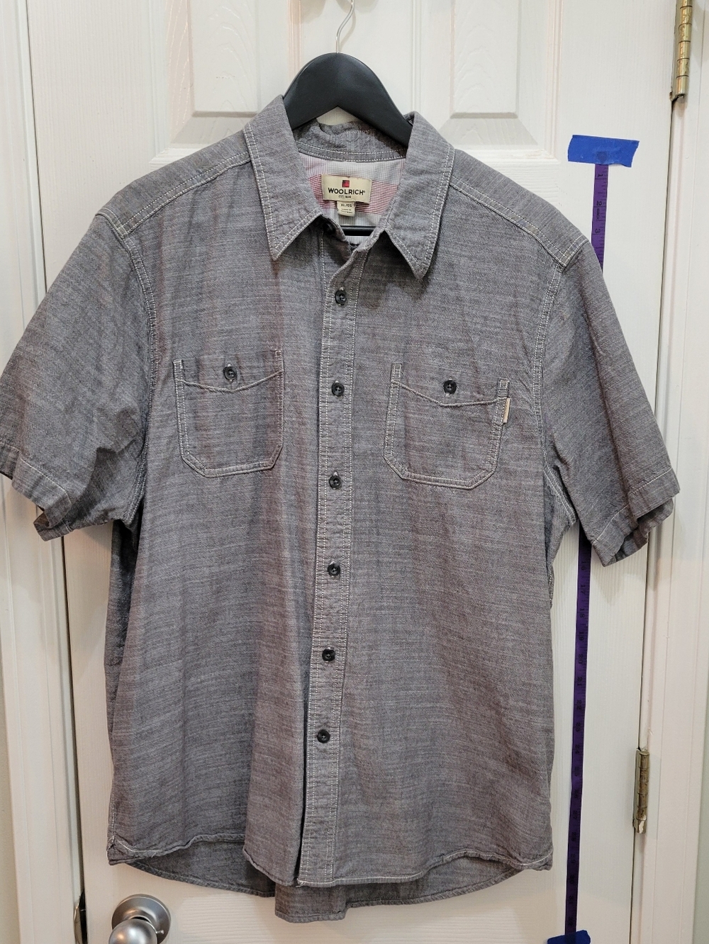 Woolrich Men’s Short-Sleeve Button-Down Shirt - Gray